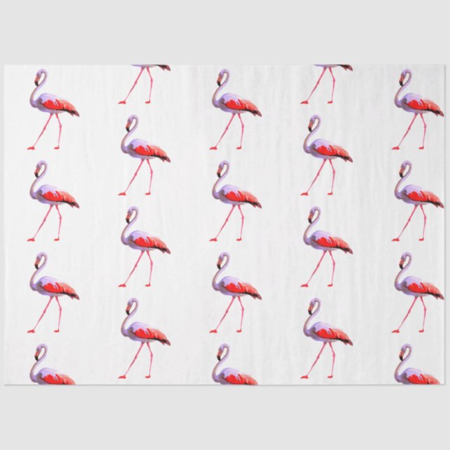 Papel De Seda Watercolor Flamingo Series Design 4 (Frente )