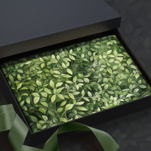 Papel De Seda Watercolor Forrest Verdes Neutro Chá de fraldas