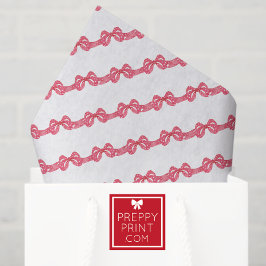 Papel De Seda Watercolor Red Polka Dot Bow Christmas