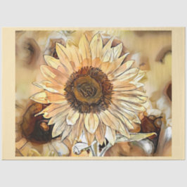 Papel De Seda Watercolor Shine Sunflower Elegation