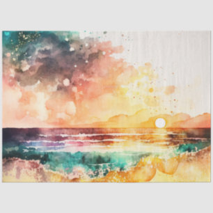 Papel De Seda Watercolor Sunset Series Design 12