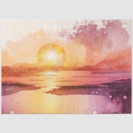 Papel De Seda Watercolor Sunset Series Design 3