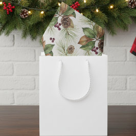 Papel De Seda Watercolor Winter Botanical Pattern