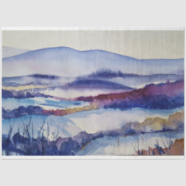 Papel De Seda Watercolor Winter Mounts Decoupage Tissue Paper