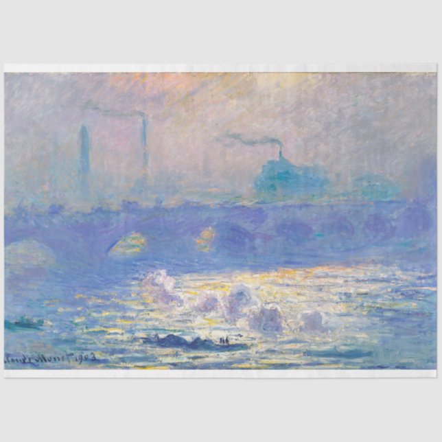 Papel De Seda Waterloo Bridge (Londres), Monet (Frente )