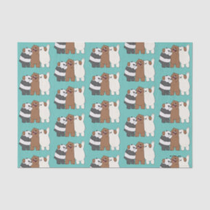 Papel De Seda We Bare Bears Group Hug