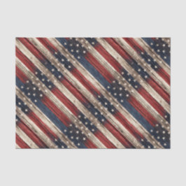 Papel De Seda Weathered Stars & Stripes Wood Flag