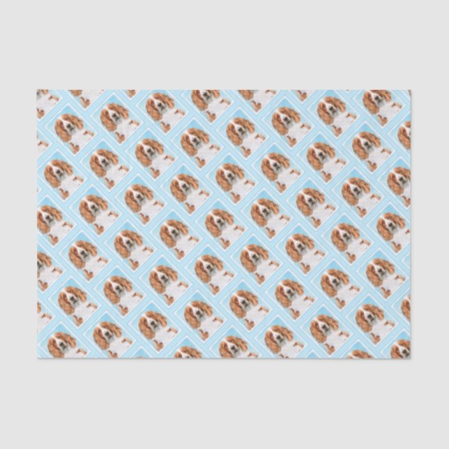Papel De Seda Welsh Springer Spaniel Painting - Arte Original De (Frente )