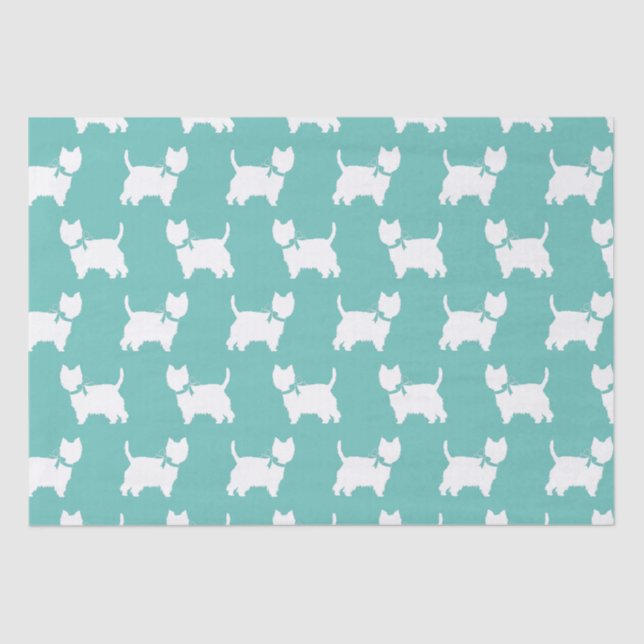 Papel De Seda West Highland Terrier Dog Puppy Westie (Frente )