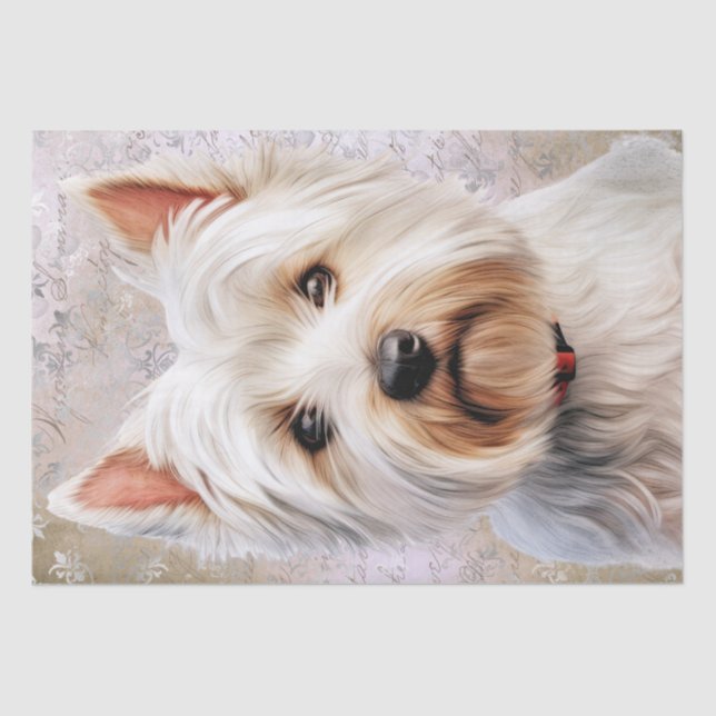 Papel De Seda West Highland White Terrier (Frente )