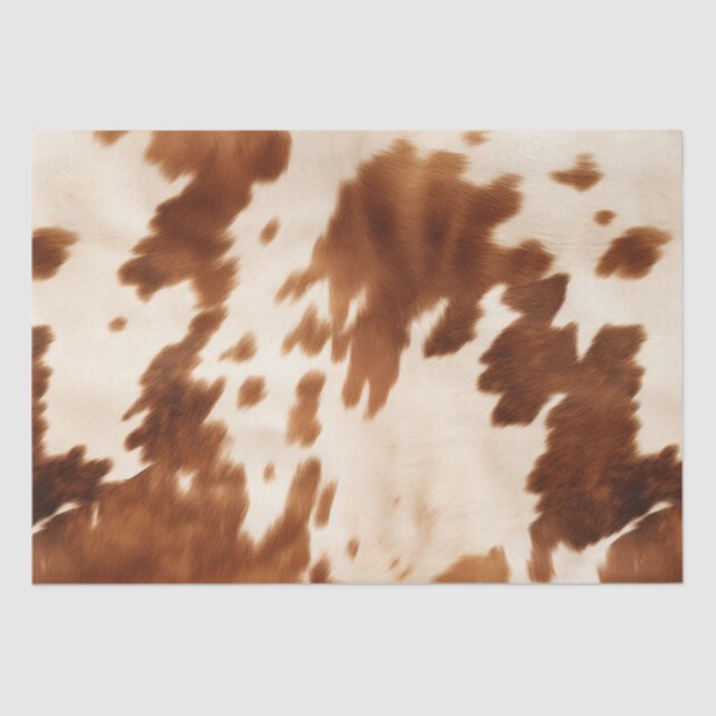 Papel De Seda Western Brown Cream Cowhide (Frente )