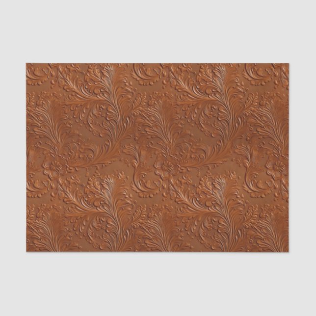 Papel De Seda Western Brown Tan Bohemian Art (Frente )