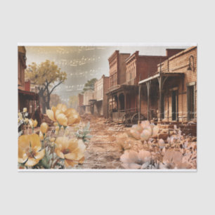 Papel De Seda Western Old Town Memories Vintage Decoupage
