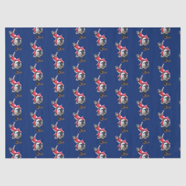 Papel De Seda Western Rodeo Mutton Busting Cowboy Kid (Frente )