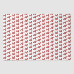 Papel De Seda Westie Terrier Christmas Dog Silhouette White