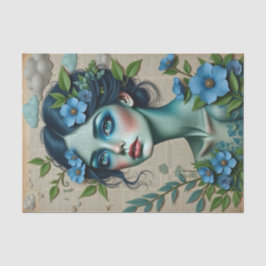 Papel De Seda Whimsical Blue Dreamer | Colagem literária de Prim