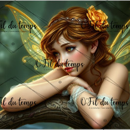 Papel De Seda Whimsical Child Fairy - Decoupage Paper