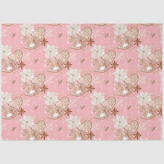 Papel De Seda Whimsical Christmas Cookie Design (Frente )