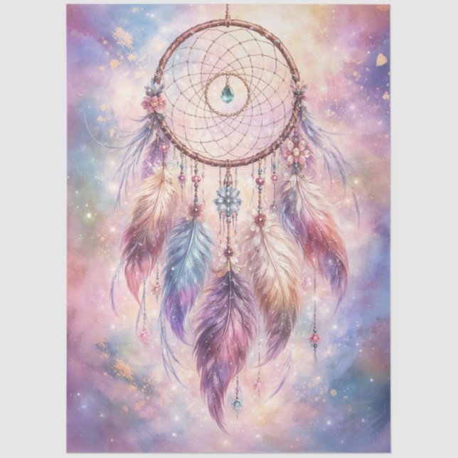 Papel De Seda Whimsical Dreamcatcher Decoupage (Frente )