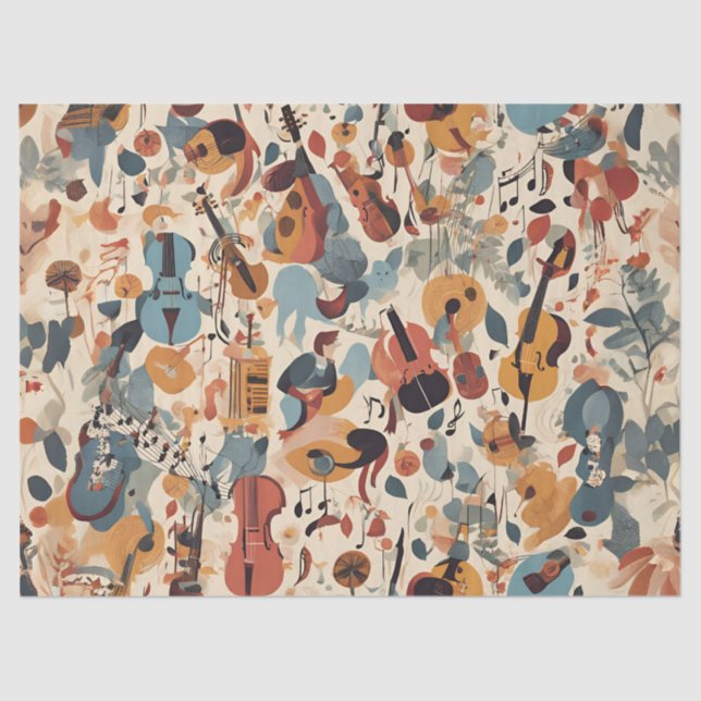 Papel De Seda Whimsical Jazz Melody (Frente )