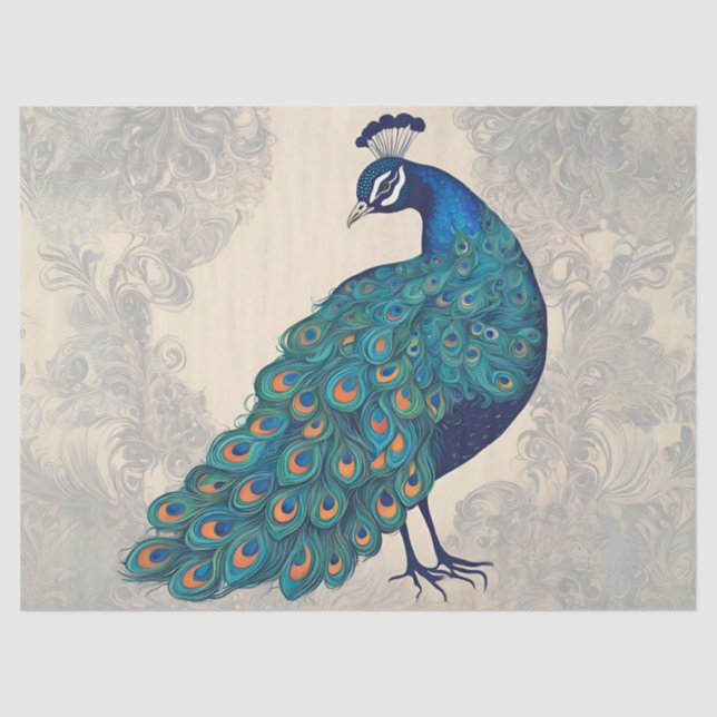 Papel De Seda Whimsical Peacock (Frente )