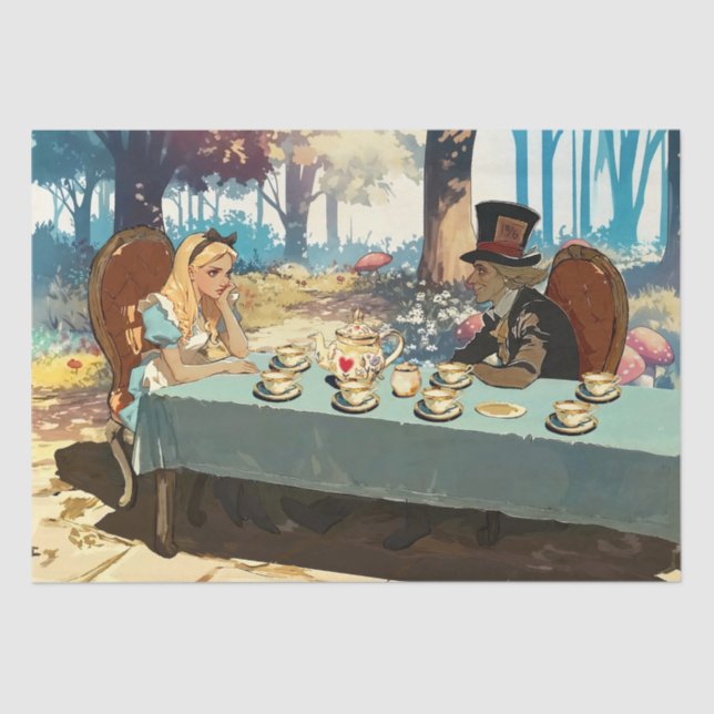 Papel De Seda Whimsical Tea Party (Frente )