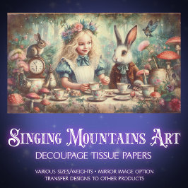 Papel De Seda Whimsical Wonderland Tea Party Decoupage