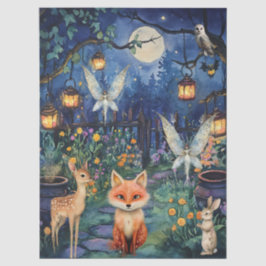 Papel De Seda Whimsical Woodland Animals & Fairy Decoupage Paper