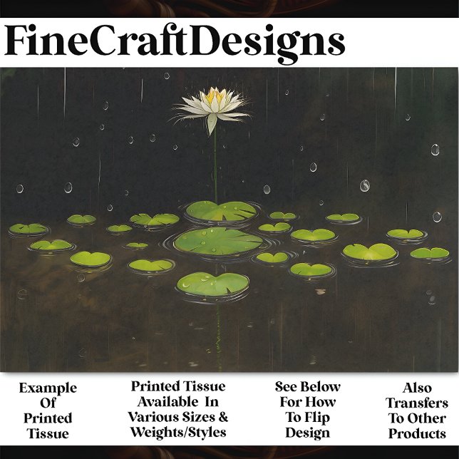 Papel De Seda Whimsl Tranquil Lily Pond BP5B Decoupage (Criador carregado)