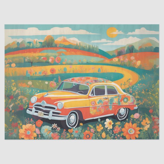 Papel De Seda Whimsy Road Car (Frente )