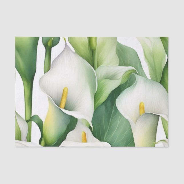 Papel De Seda White Calla Lily Nature (Frente )