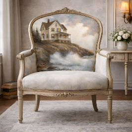 Papel De Seda White Cliffside House At Sea Decoupage