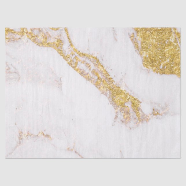 Papel De Seda White gold glitter marble ceramic tile (Frente )