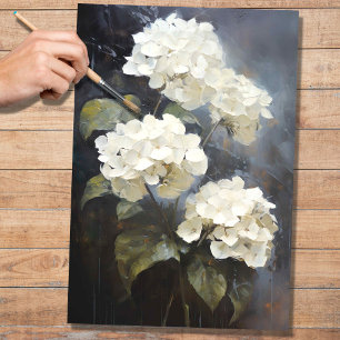 Papel De Seda White Hydrangea 1 - Documento de dissociação