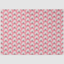 White maltês Pooch Girassol Tecido Rosa