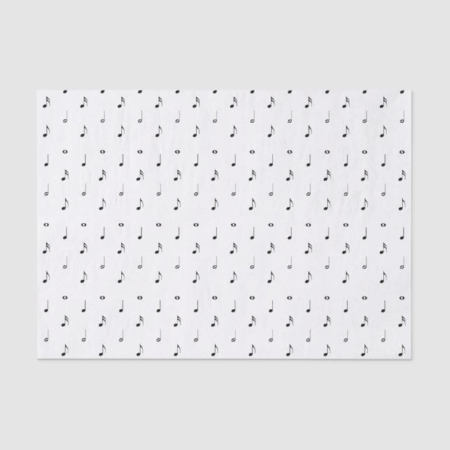 Papel De Seda White Music Note - Documento (Frente )