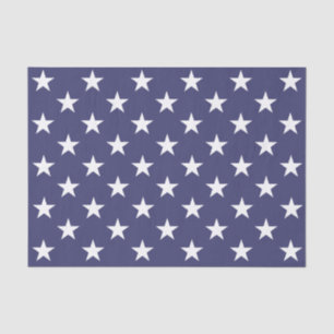Papel De Seda White Stars Patriotic American Flag Patterno