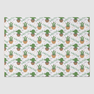 Papel De Seda Wild Cactus Pattern