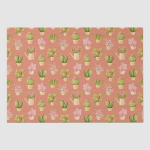 Papel De Seda Wild Cactus Pattern