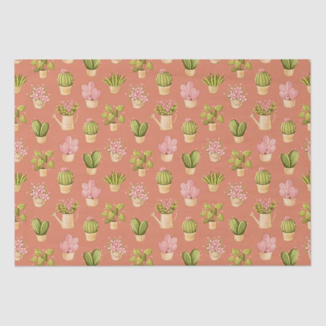 Papel De Seda Wild Cactus Pattern (Frente )