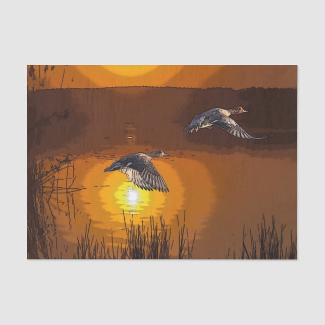 Papel De Seda Wilderness Sunset Duck (Frente )