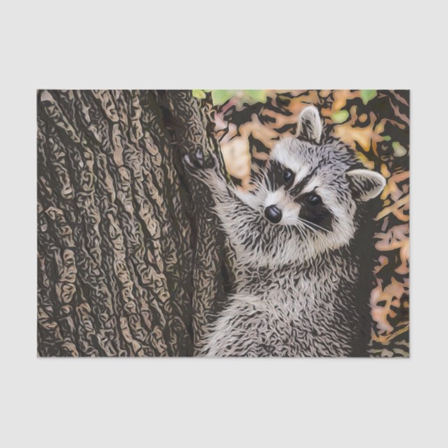 Papel De Seda Wilderness Wilderness Raccoon (Frente )