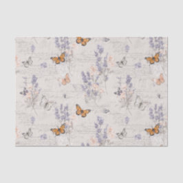 Papel De Seda Wildflower Butterflies