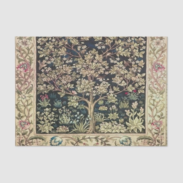 Papel De Seda Willam Morris belos designs e criações, Vint (Frente )