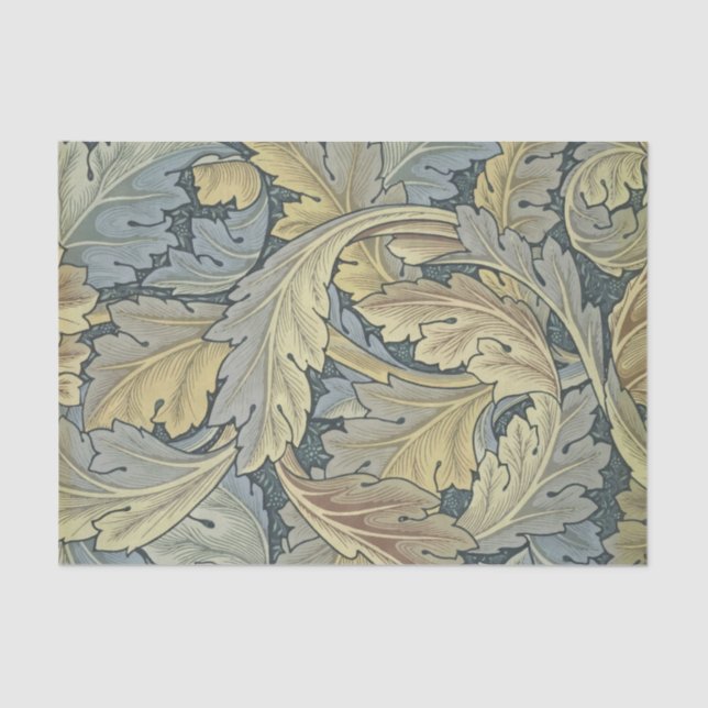 Papel De Seda William Morris Acanthus Deixa Arte Floral Nouveau (Frente )