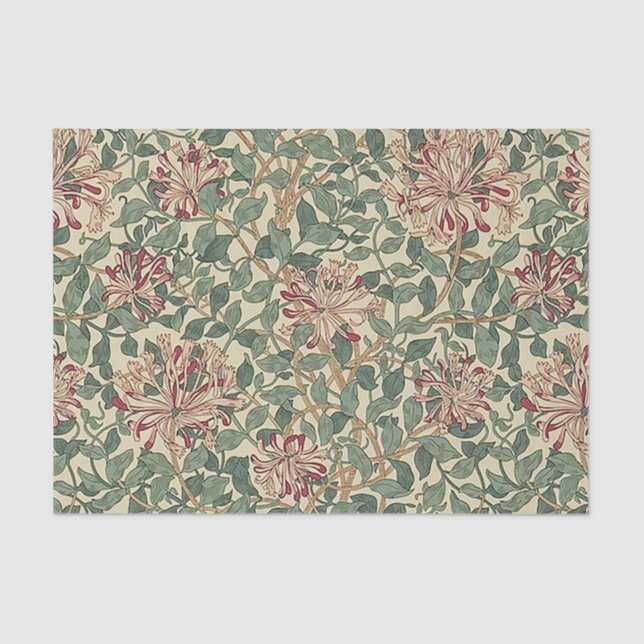 Papel De Seda William Morris - Art Nouveau Honeysuckle & Leaves (Frente )