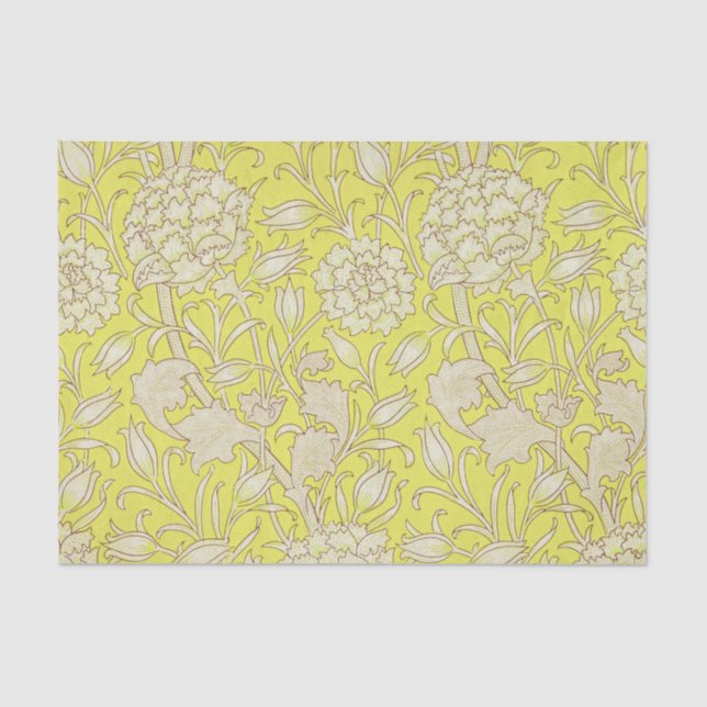 Papel De Seda William Morris - Art Nouveau Wild Tulips - Amarelo (Frente )