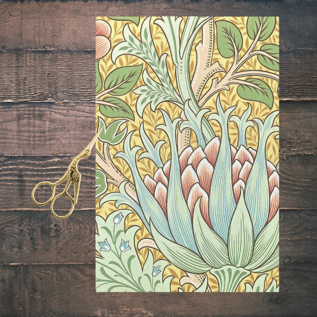 Papel De Seda William Morris Artichoke - Revisão do Padrão Botân (Criador carregado)