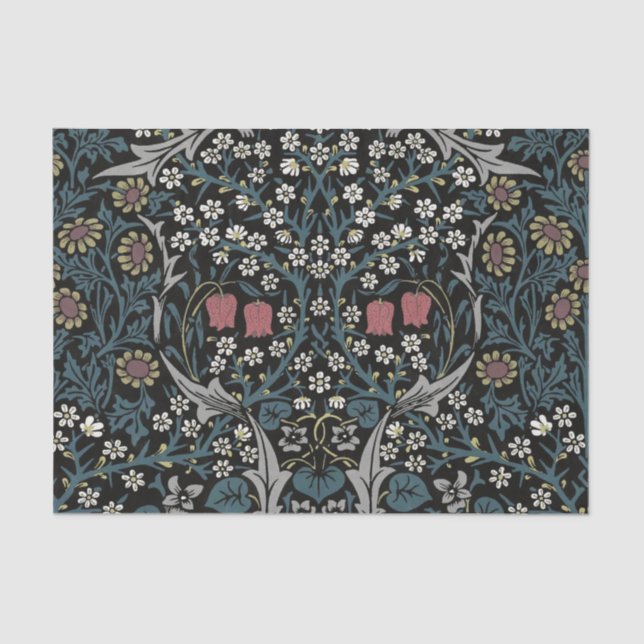 Papel De Seda William Morris Blackthorn Floral Art Nouveau (Frente )