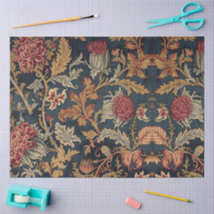 Papel De Seda William Morris Cardo Escocês floral vintage 